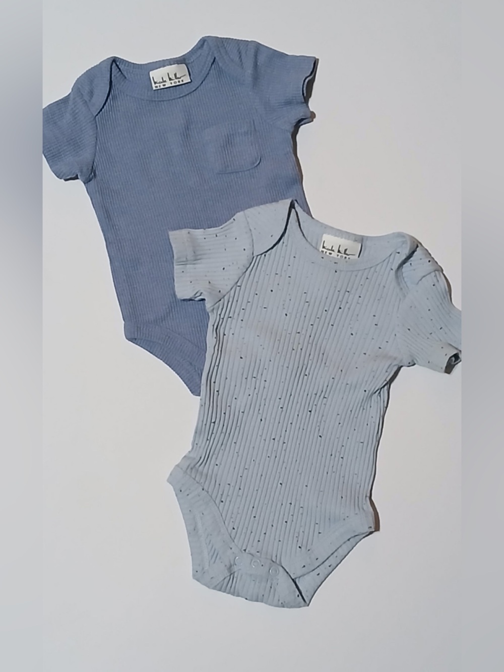 nicole miller blue onesies 6–9m set